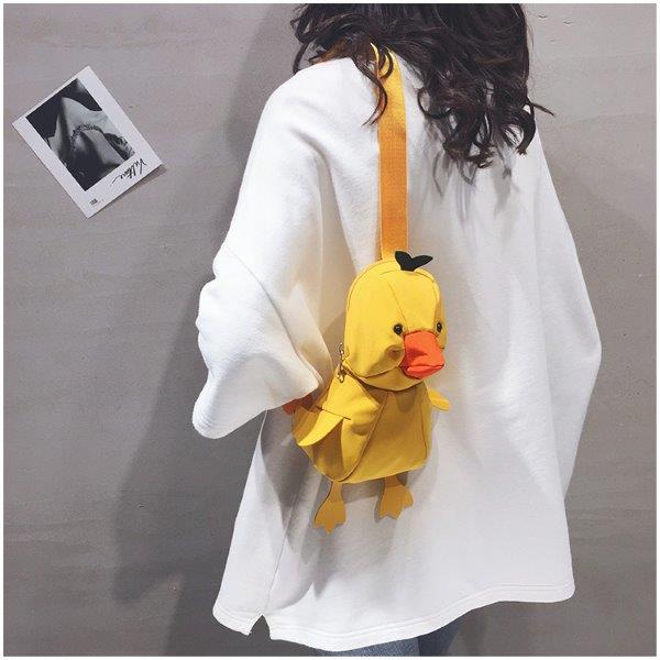 yellow-duck-cartoon-women's-bag